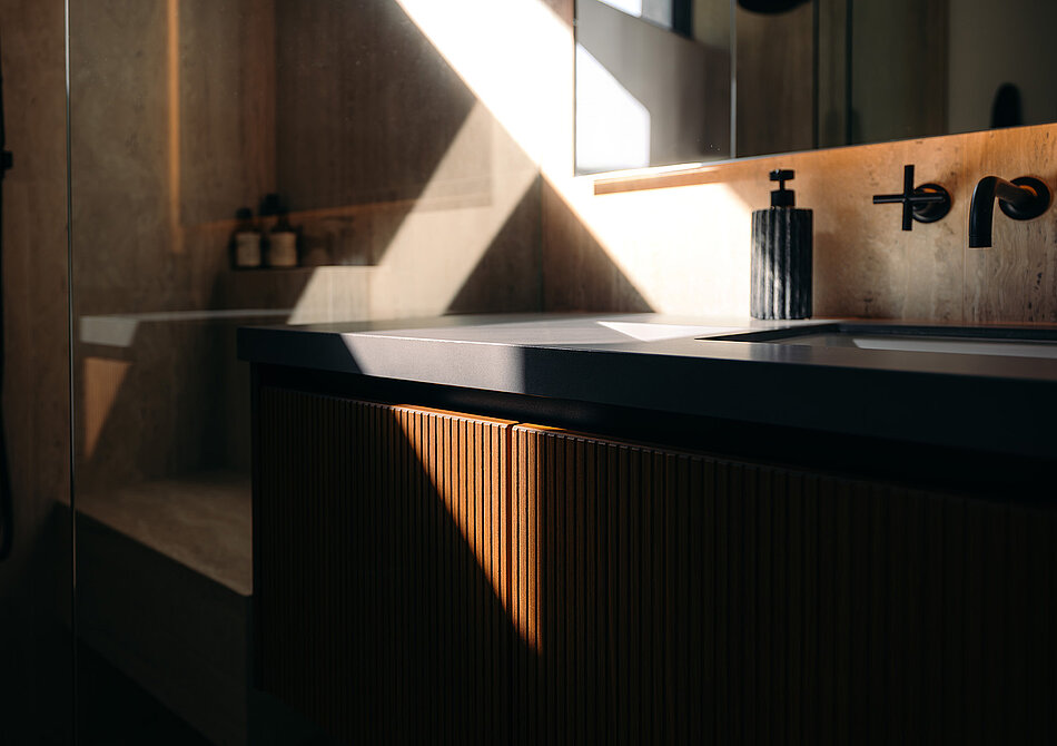 Bedley bathroom with shadow