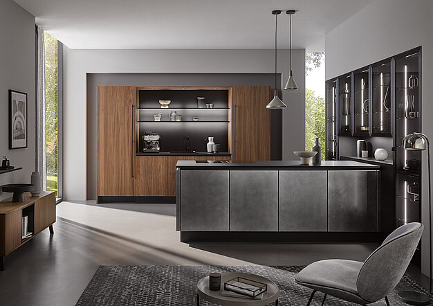 AV 6088-GL Elegant walnut |AV 7070-GL Industrial steel