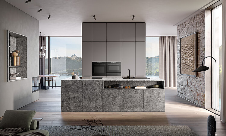 Kitchen AV 3050 in the color granite-darkgrey