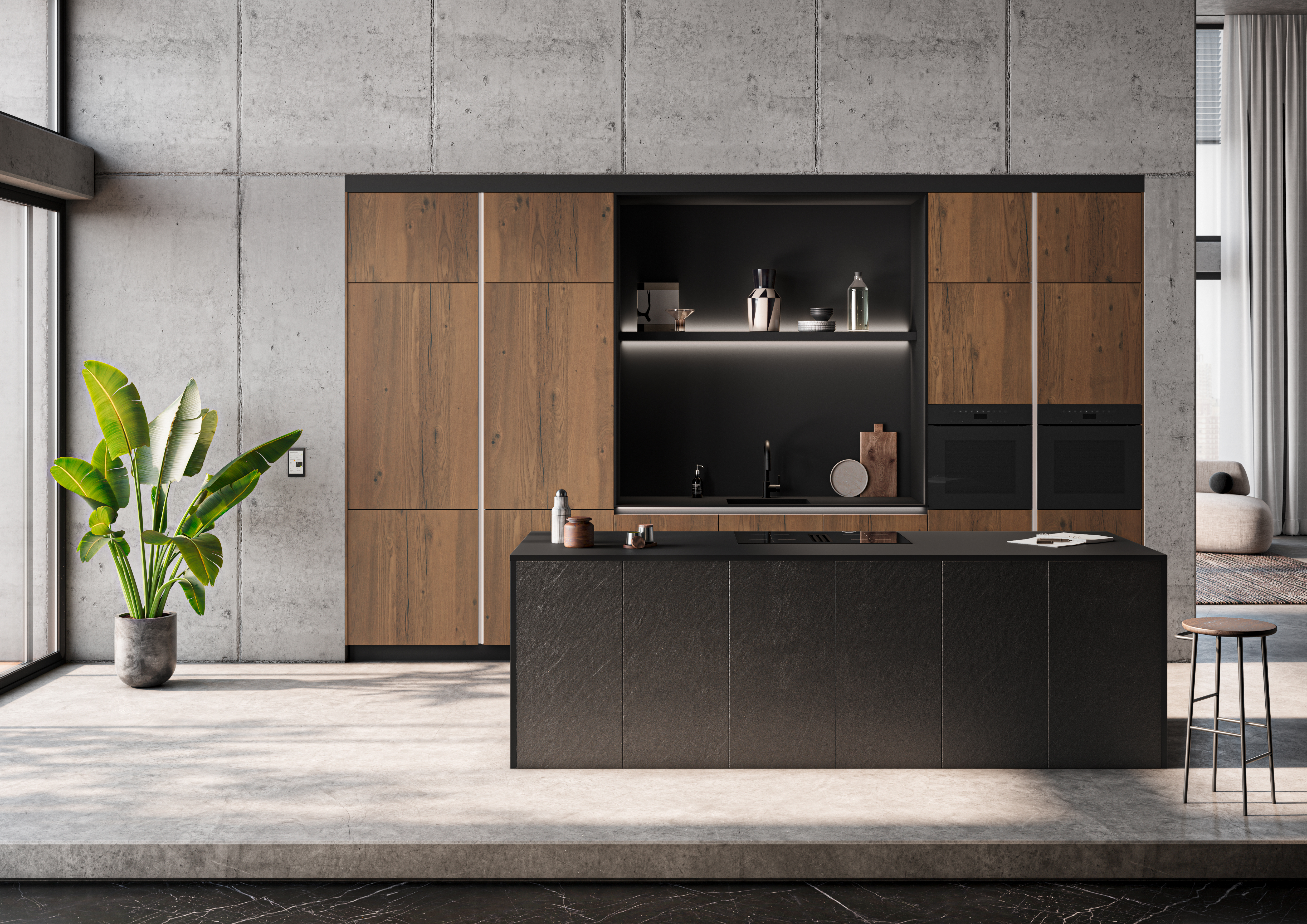 AV 7030-GL black star | AV 6082-GL nougat wild oak