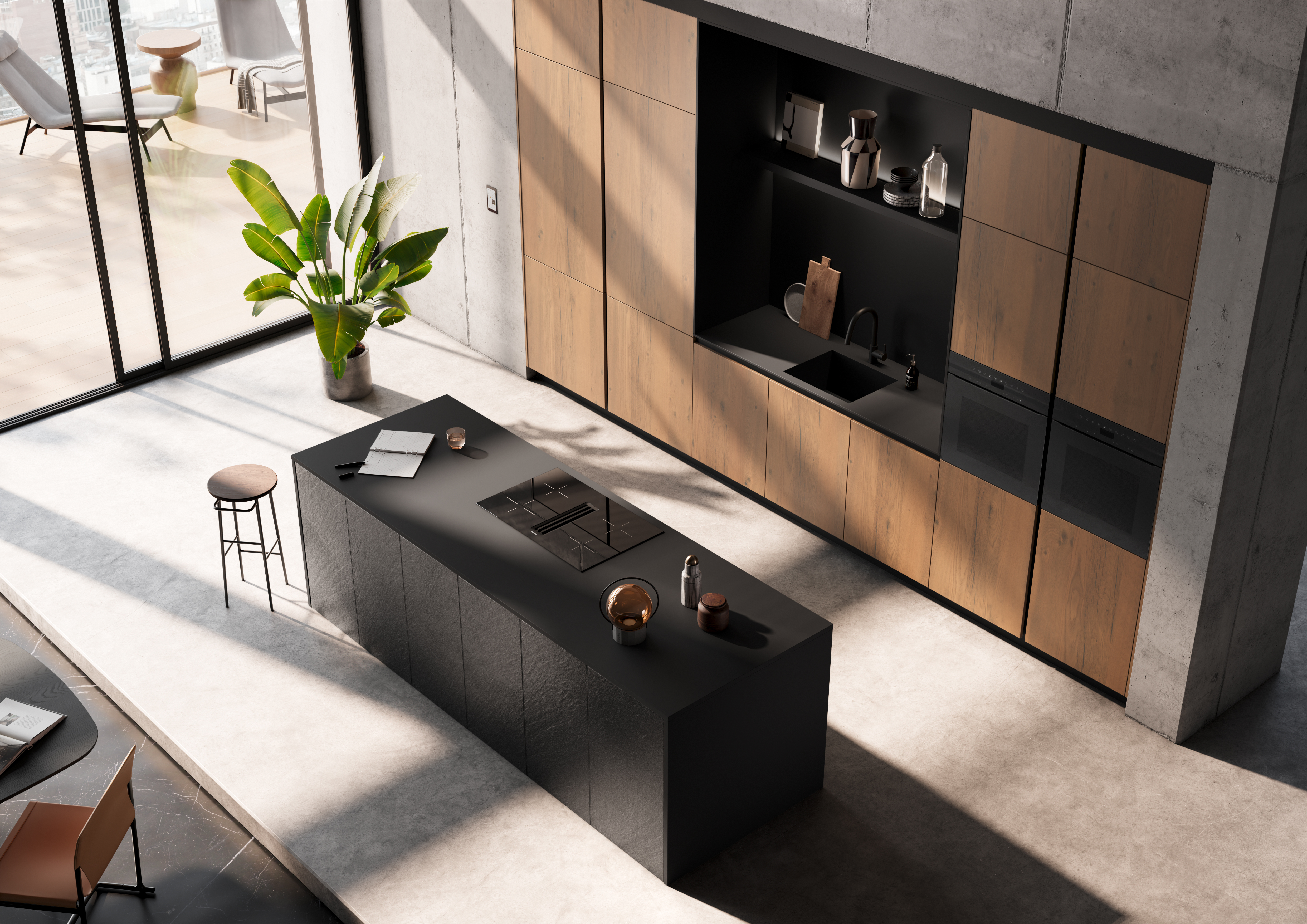 AV 7030-GL black star | AV 6082-GL nougat wild oak