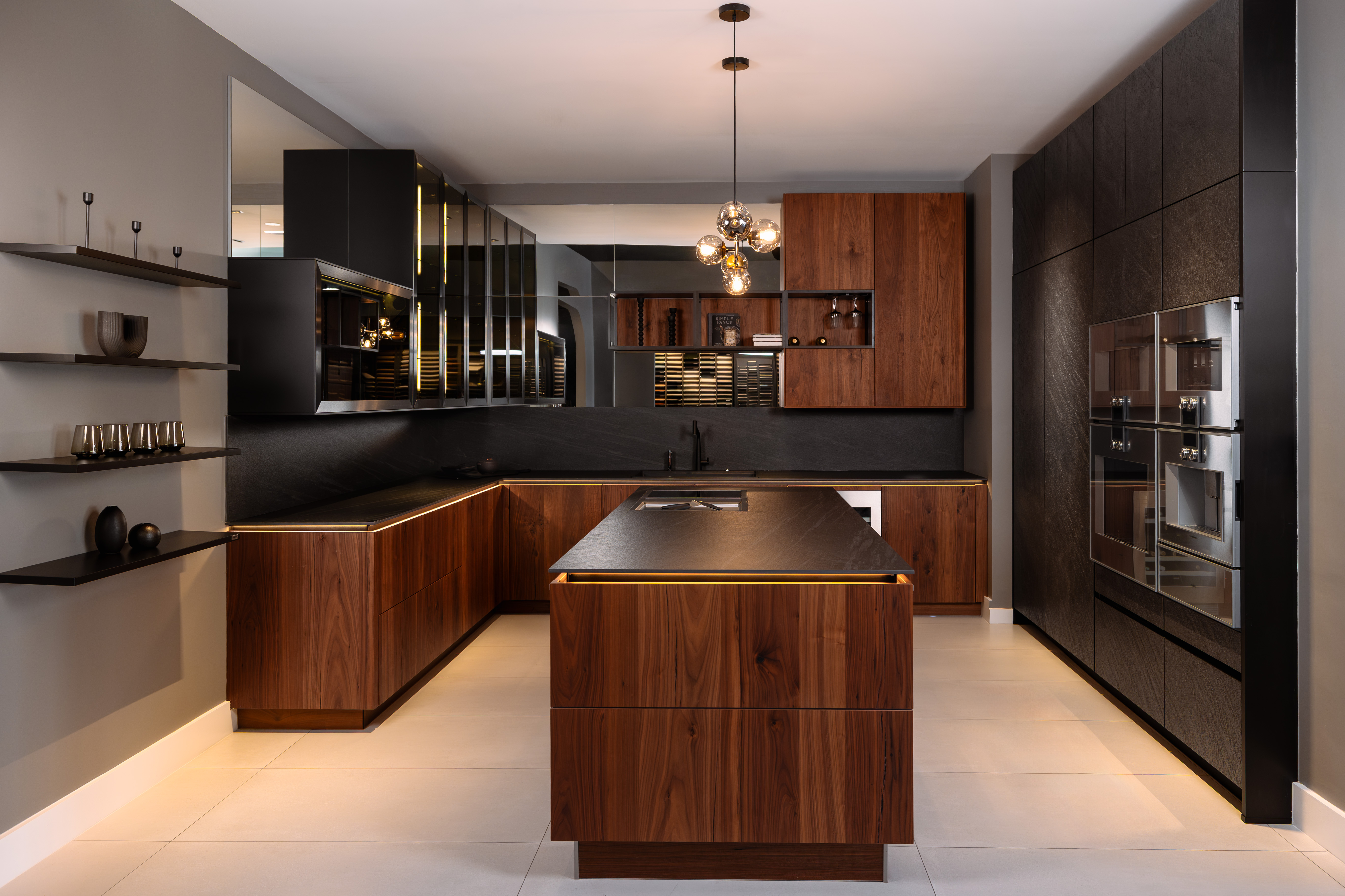 AV7030 Black Star | AV 6082 Walnut Real Wood Veneer